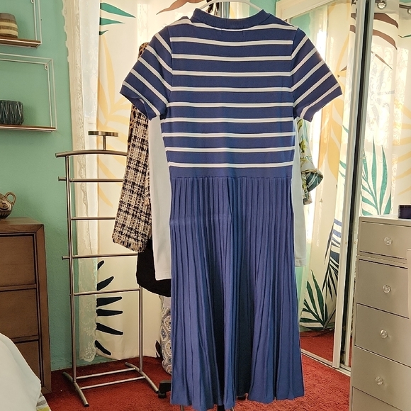 ZESICA Blue Striped Midi Dress - Picture 7 of 8